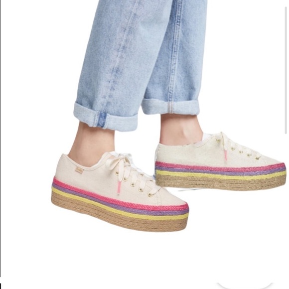 Kate Spade Raffia Platform Keds - Picture 1 of 5